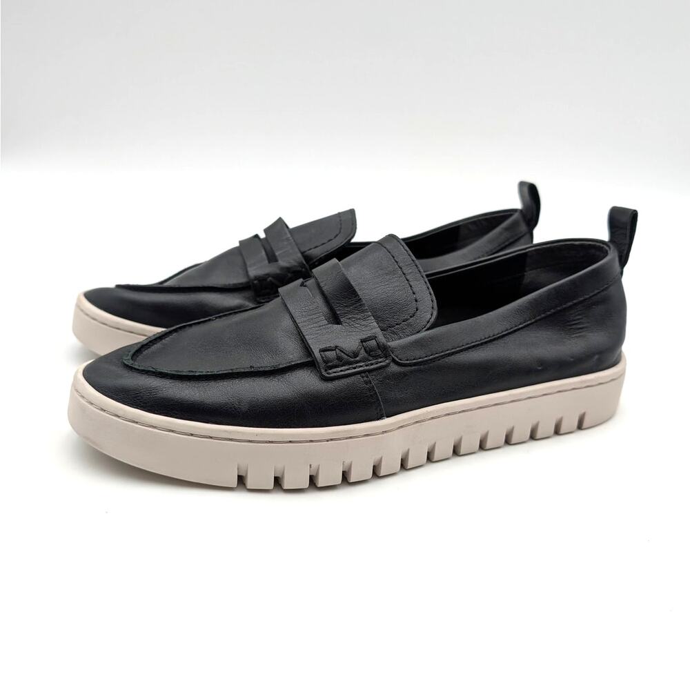 Vionic Uptown Hybrid Penny Loafer Shoes Women's Black Leather Size US7.5 EU38
